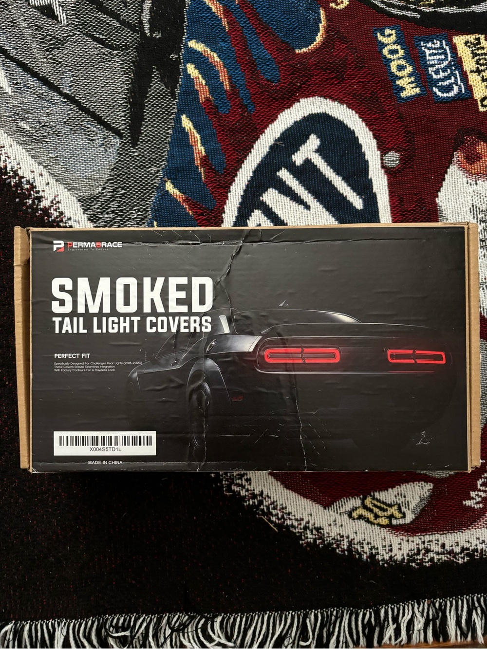 Permabrace Smoked Tail Light Covers For Dodge Challenger 2015-2023 Black Guards